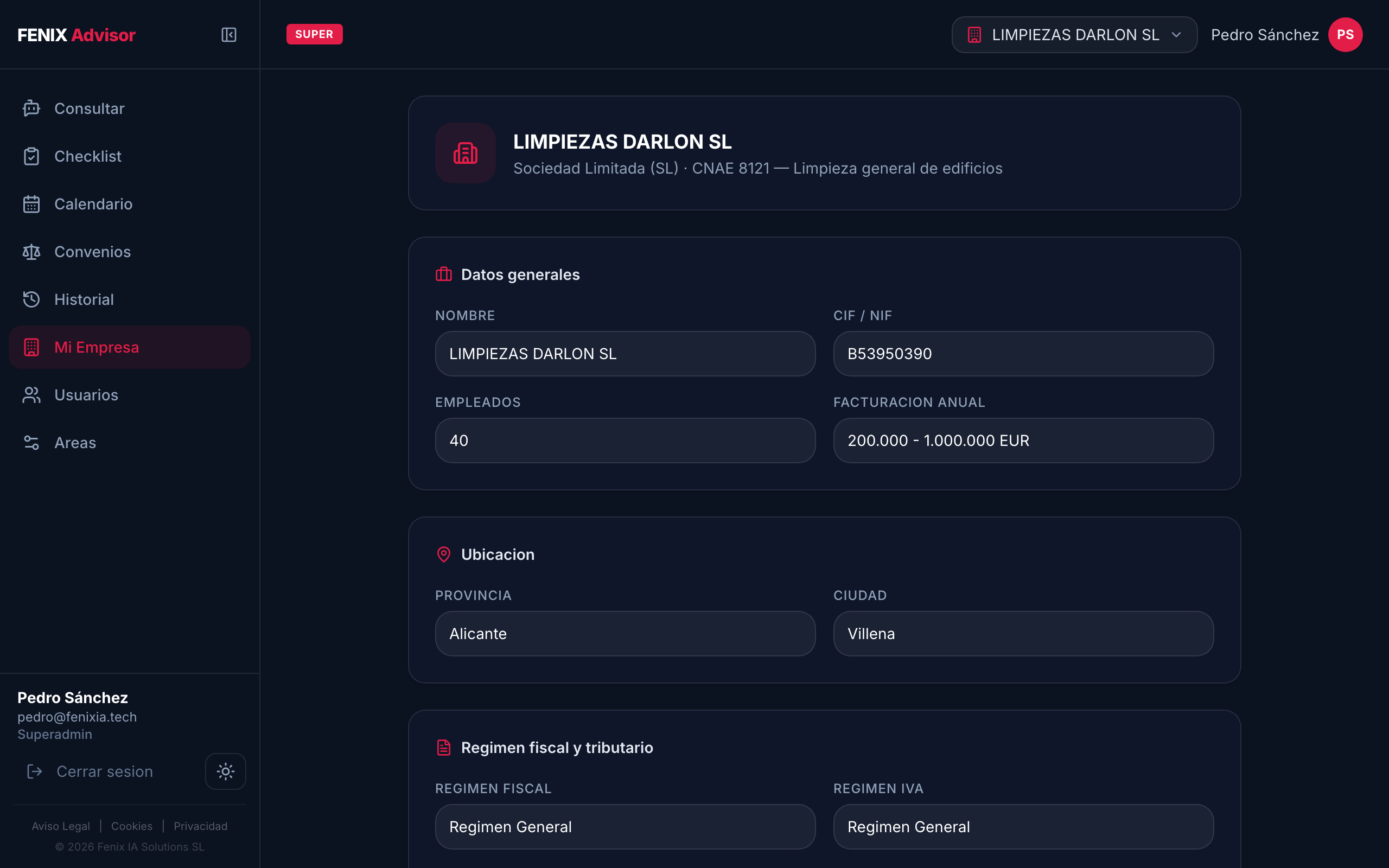 Perfil empresa